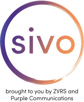 sivo logo in purple and orange